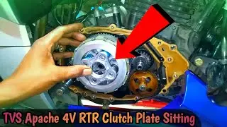 How to TVS Apache RTR 4V Clutch Plate Sitting | tvs apache rtr 4v clutch plate fitting  #rtr2004v