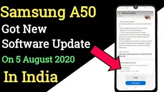 Samsung A50 Got New Software Update In India | What's New Improvements 🔥🔥🔥