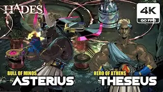 Hades - Theseus & Asterius Boss Fight (4K 60 FPS PC)