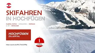 Hochfügen (Zillertal) - Piste 1 (rot) - Zillertal Shuttle Berg zu Tal
