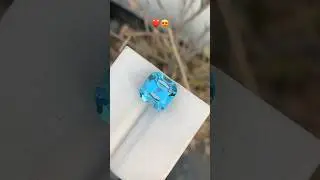 Lovely Faceted Cushion Shape Sky Blue Topaz ❤️😍 #viral #gemstone #jewelry #shorts