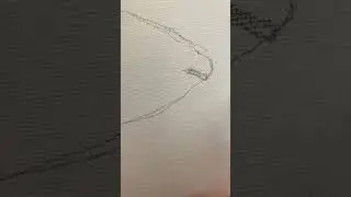 ASMR Sketching a Gray Alien Emerging from a UFO 👽✨ Mysterious Art Sounds #shorts