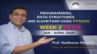💯✅ Programming, Data Structures And Algorithms Using Python Week-2 Quiz Jan-April 2026 #nptel #swyam