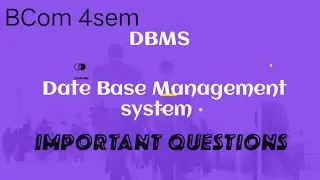 #data basemanagement systems #importantquestions  Bcom 2 nd year 4sem