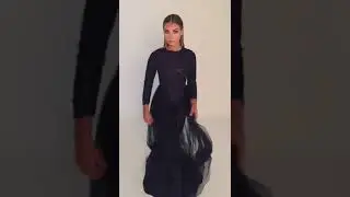 Portia & Scarlett Laurent Navy Blue Long Sleeve Evening Gown  - SHAIDE