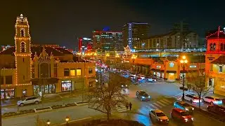 Downtown Kansas City Plaza Christmas Lights 🎄 | Peaceful Night Ambience