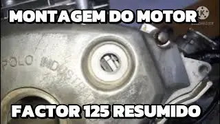 Montagem do motor completo da YBR FACTOR 125  Resumido