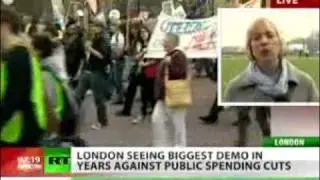 LIBYA - British People are fed up with War & Budget Cuts Protesting in London