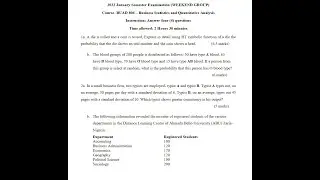 BUAD 806 Module 3 : Probability : Past question Solved