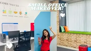 Small Office Makeover Project On a Budget! Modern Youthful Theme Office Design! Office Decor Ideas!