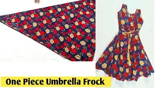 One Piece Umbrella Frock For 4 to 5 Year Baby girl Cutting And Stitching//Umbrella Frock Cutting
