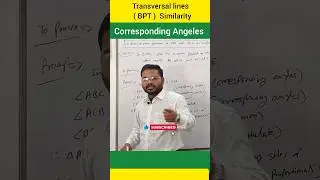 Corresponding Angeles😳 | BPT( Basic Proportionally Theorem) Prove | Similarity | Icse class 10 maths