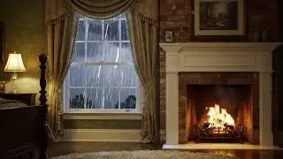 rain thunder chimney fire relaxing video