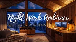 Night Work Ambience 🌙 Smooth Jazz Ambience &bull; Cozy Cabin  &bull; 2H Seamless Loop