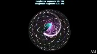 2 assi rotanti al variare delle lunghezze, che figure disegnano