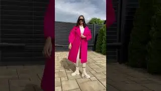 Women's oversize coat - cyclamen