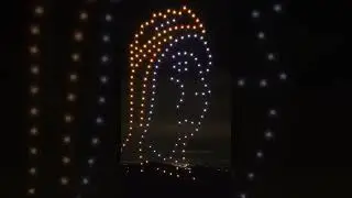 Drones light up sky for Pope Francis tribute