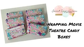 Wrapping Movie Theatre Candy Boxes Using My Custom Wrapper