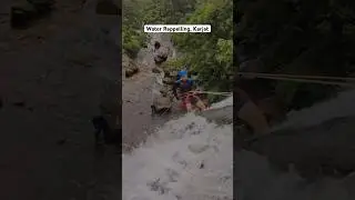 Waterfall Rappelling #waterfalls #shortsvideo #youtubeshorts #rappelling #maharashtramonsoon