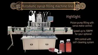 3 minutes change different size bottle of syrup filling machine