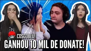 JOVENS REAGEM A DONATE DE 10 MIL REAIS NA LIVE - LIVES ENGRAÇADAS - COSCOBEU