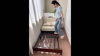 A Foldable Sofa Bed for Compact Living Spaces #foldingsofa #sofabed #home #savespace