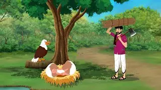गरीब लकड़हारा और अंडे से जन्मी अनोखी बच्ची | Hindi kahani | moral story | cartoon kahani | kahaniya