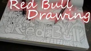 How to draw Red Bull Logo With Doodles ( With Pencil And Fineliner ) [Not Sponsored]