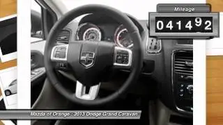 2013 Dodge Grand Caravan Orange CA M13928