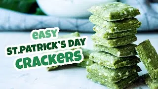 St. Patrick's Day Snack ☘️ | Spinach Sesame Crackers | HOW TO MAKE CRACKERS