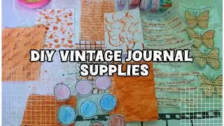 ❤️🌺 Diy vintage journal supplies making video ||journal supplies | cozy hobbies  ❤️🌺