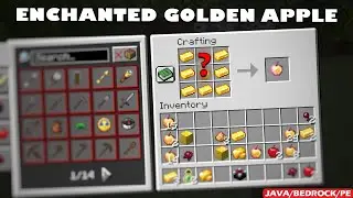How to Craft ENCHANTED GOLDEN APPLE in Minecraft (ALL EDITIONS)