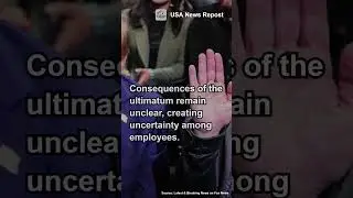 Musk's Ultimatum Deadline for Federal Workers Approaches #breakingnews #elonmusk
