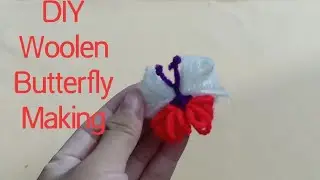 Easy Butterfly Embroidery Tricks - DIY Woolen Butterfly Making hand | handmade with wool