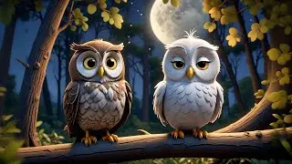 Two Sleepy Owls Say Goodnight | Soothing Bedtime Song for Kids | Nursery Rhymes and Baby Songs