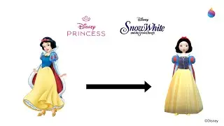 Paint 3D Tutorial: Princess Snow White ~ Snow White and the Seven Dwarfs (1937) Winter Outfit