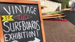 Tiki 50th anniversary surfboard display