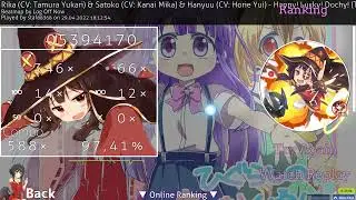 osu! Rika & Satoko & Hanyuu - Happy! Lucky! Dochy! (TV Size) [Extra] +HR 97% FC
