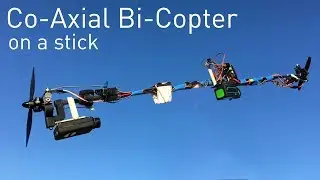 Coaxial BiCopter Flying Stick - Brushless Rocket Project - RCTESTFLIGHT