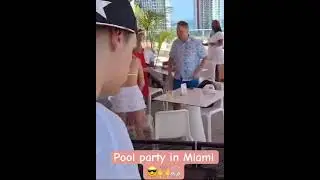 Rooftop pool party Miami