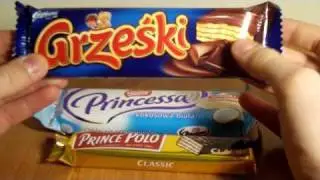 Polish Chocolate Bars: Grześki - Princessa - Prince Polo