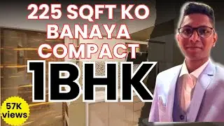 COMPACT 1BHK INTERIOR DESIGN || small flat || 225 sqft SRA flat design || Sketchup 2020 & Lumion 10
