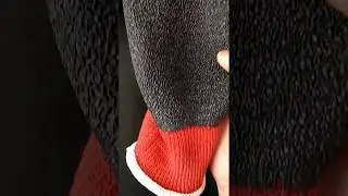 10 gauge 5 thread red cotton liner with black latex coated gloves
