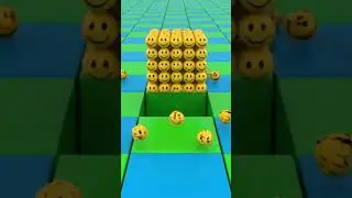 Oddly Satisfying Loop: Smiley Faces Squish & Return! 🔄  #animationshorts #3danimation   #asmr