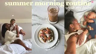 *real* 10AM SUMMER MORNING ROUTINE WITH MY 4 MONTH OLD BABY 🌸☀️ // summer morning routine 2023!