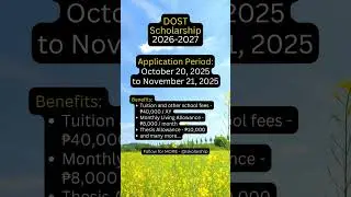 DOST Scholarship 2026 #Scholarships #DOSTScholarship #iskolarshipupdates #reelsviralシ