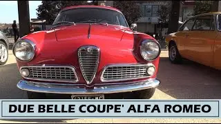 Due belle coupé Alfa Romeo: Giulia 1600 Sprint, GT 1600 Junior