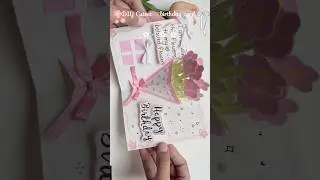 DIY cutest birthday card✨🌷🤍 #shorts #diy  TUTORIAL👆🏻✨#birthday #cute #popular