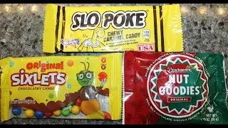 Обзор карамельных конфет Slo Poke от Atkinson, оригинальных Sixlets и оригинальных ореховых сладо...