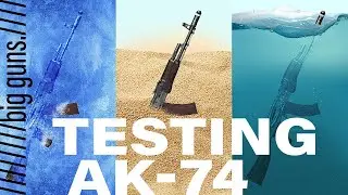 Kalashnikov&rsquo;s AK 74 assault rifle in a desert, arctic cold and tropics shooting range Big Guns
